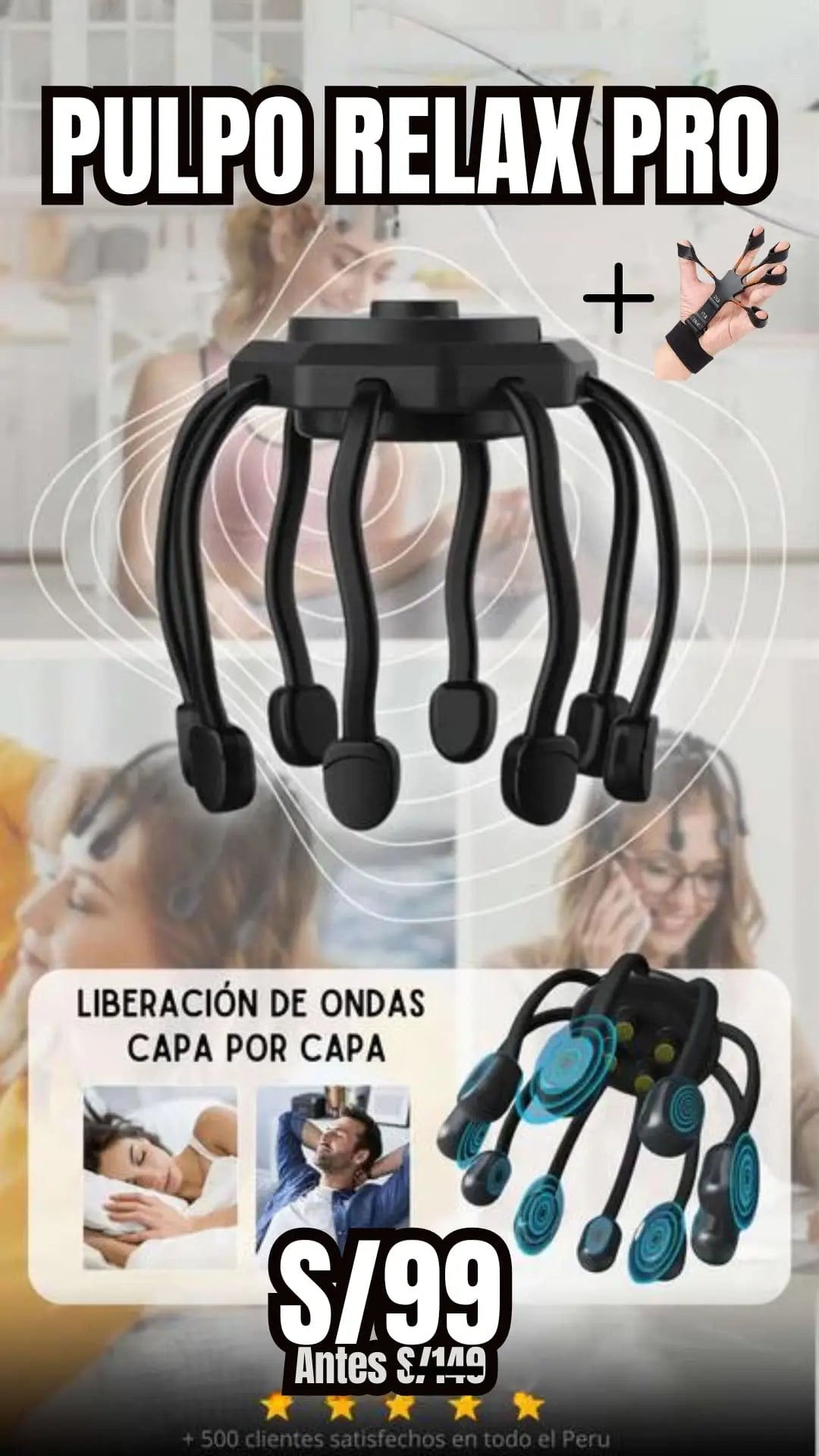 Pulpo Relax Pro + 1 Ejercitador antebrazo