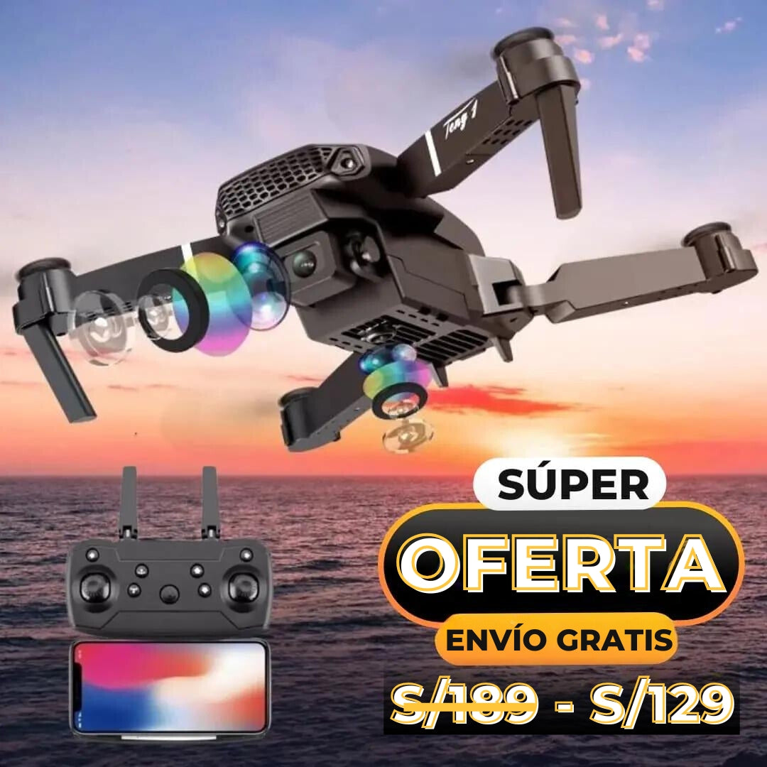 DRONE E88 CON CAMARA HD